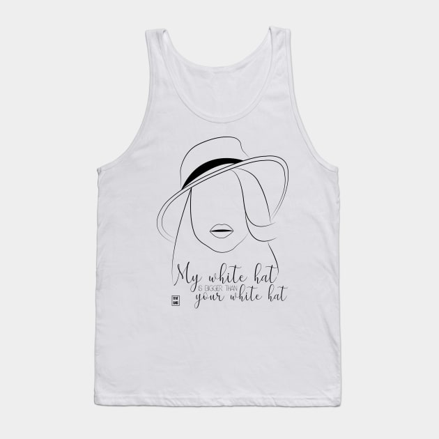 White hat Tank Top by Gabi Veiga